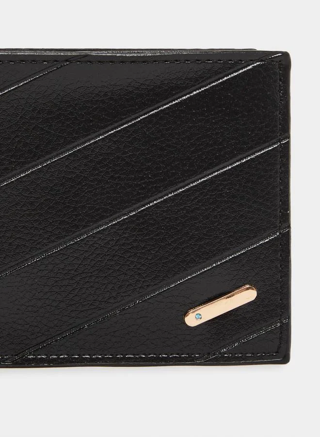Styli  Black Textured Bifold Wallet for Men for Men | Best Price UAE